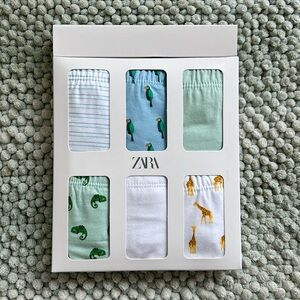 Zara 2-3y toddler boy/ six pack underwear with animal print